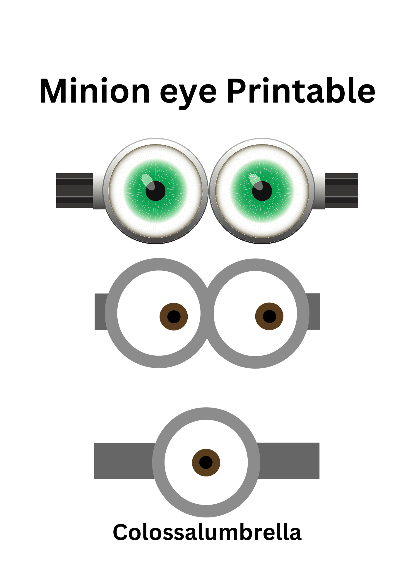 minion eyes printable