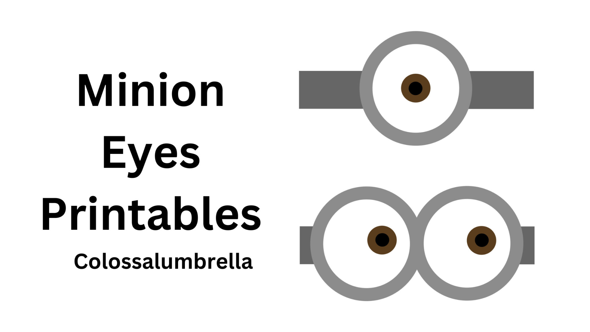 free printable minion eyes template